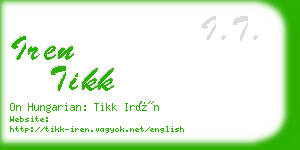 iren tikk business card